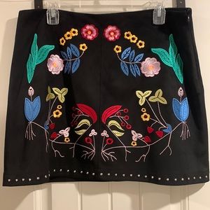 Embroidered suede skirt Gianni Bini